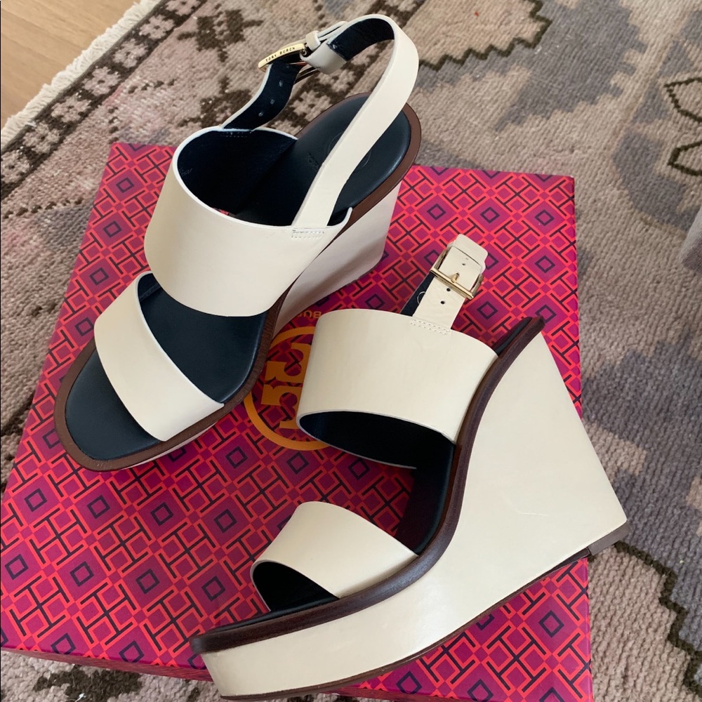 Worn once Tory Burch wedges